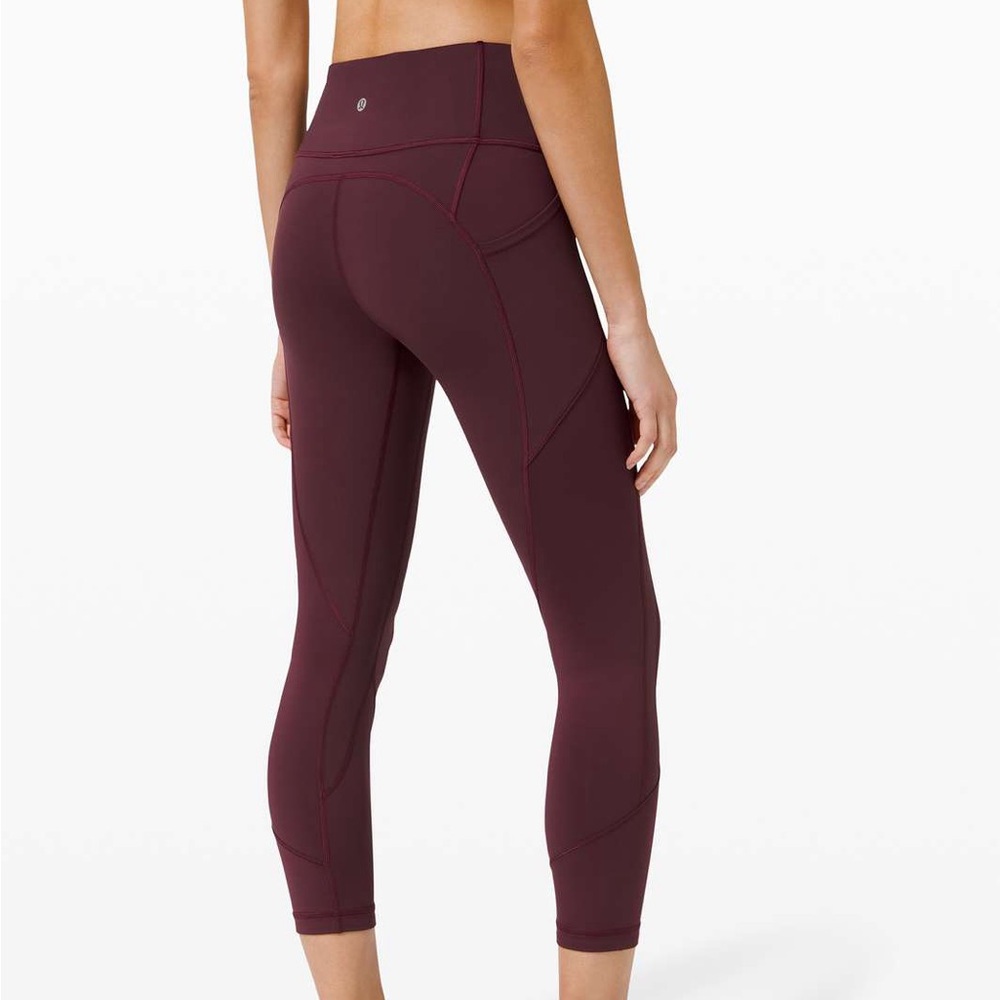 Lululemon high rise heathered cassis leggings 23”
